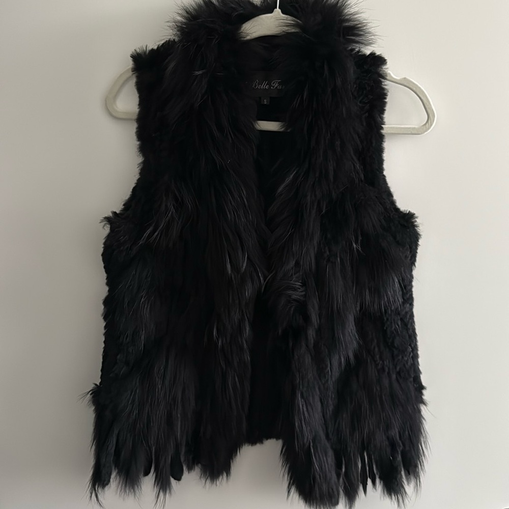 Black Fur Vest